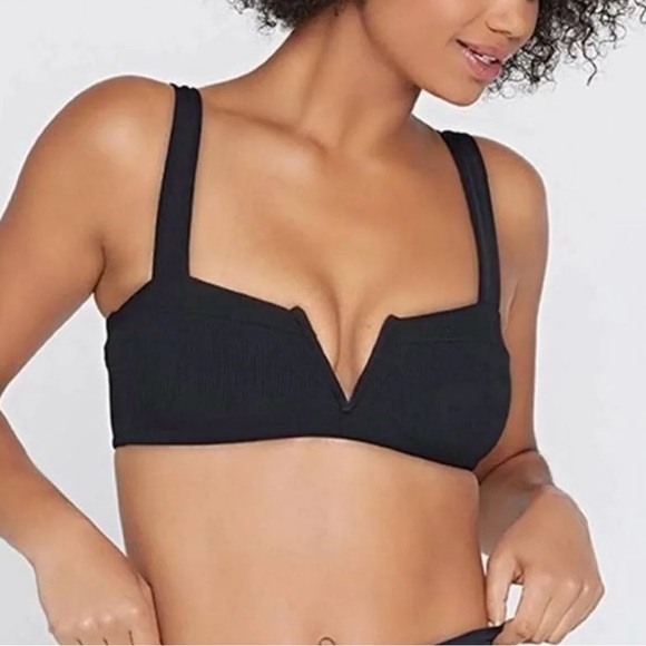 NWT! L*Space Lee Lee Black Bikini Top - Picture 6 of 8